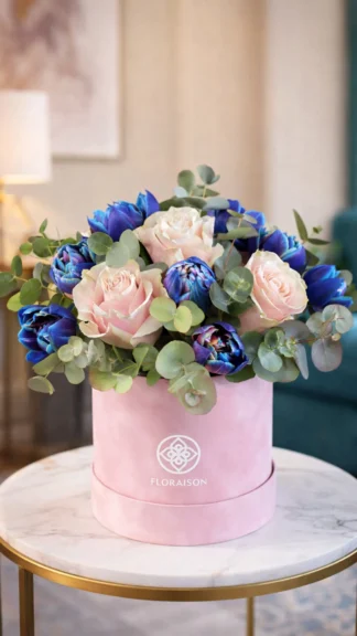 floraison_sinthesi_se_roz_veloudino_kouti_e